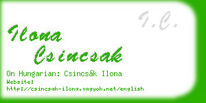 ilona csincsak business card